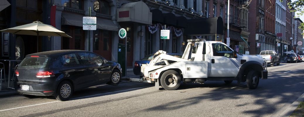 car being towed