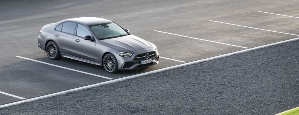 2022 Mercedes Benz C class on the road