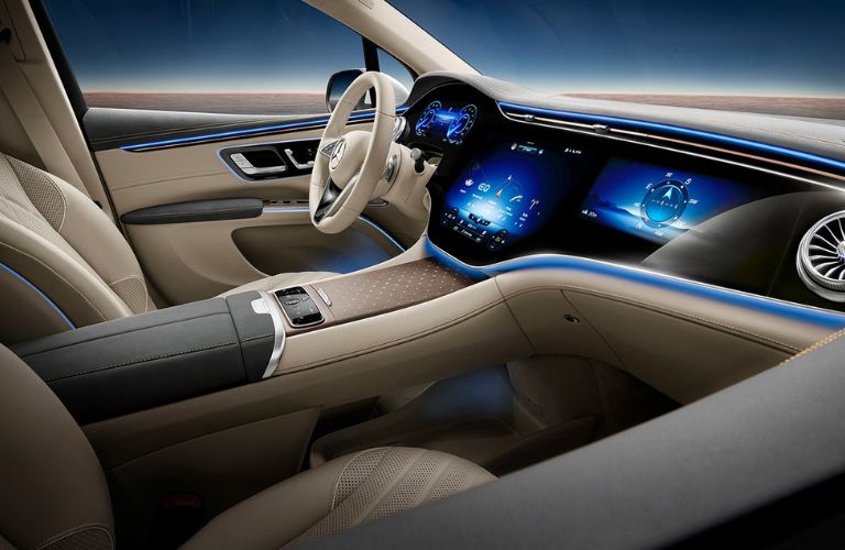 The interior seats of the 2023 Mercedes-Benz is shown.