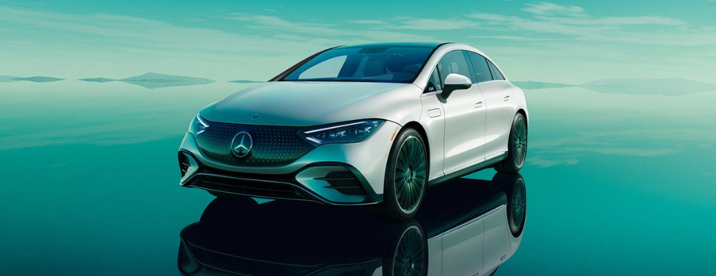 One grey color EQE is parked.