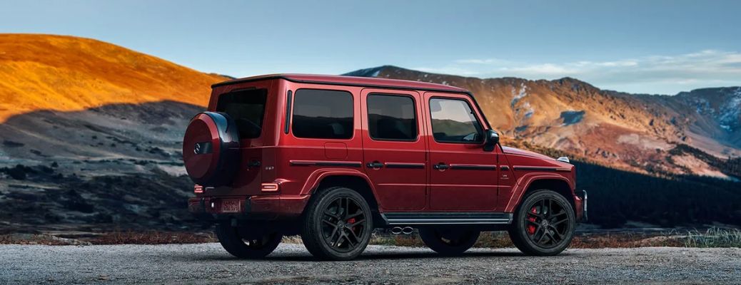 Rear view of the 2024 Mercedes-Benz G-Class Red