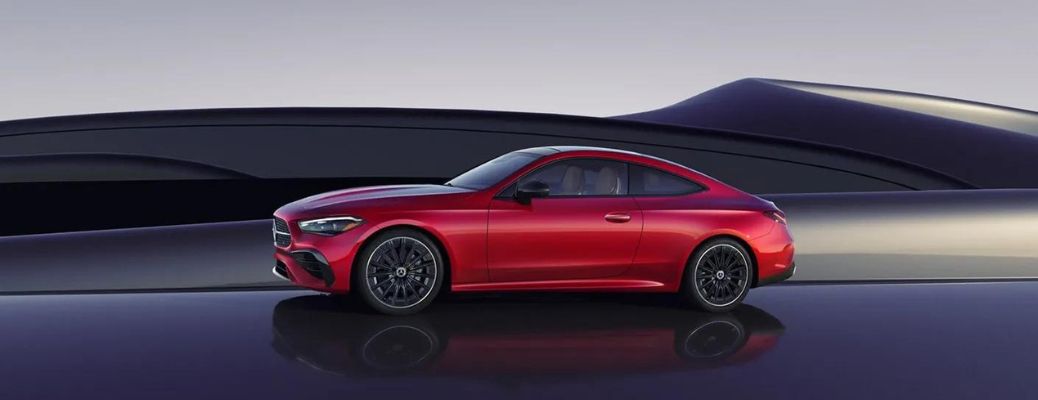 Side view of the 2024 Mercedes-Benz CLE Coupe Red