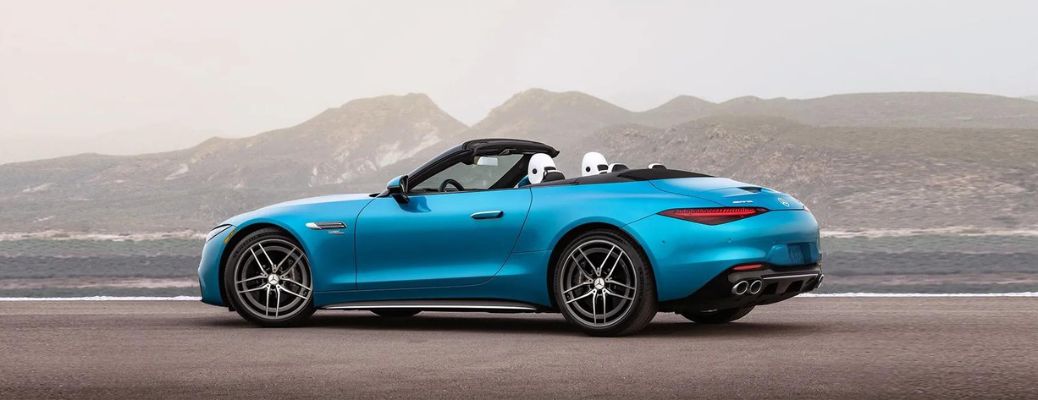 Side view of the 2024 Mercedes-Benz SL Roadster Blue