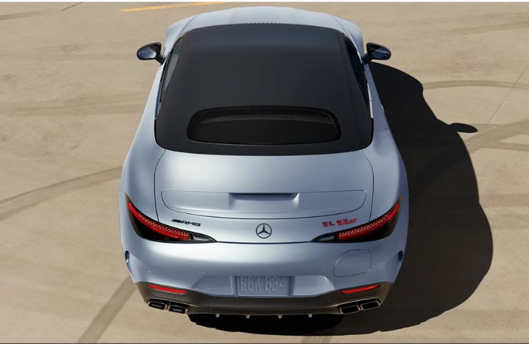rear top view of a Mercedes-Benz SL Roadster