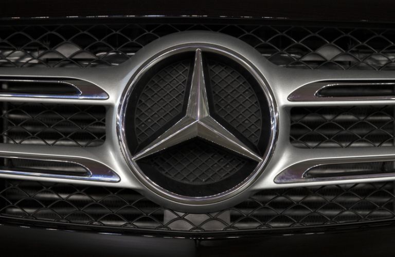 Mercedes-Benz logo close up