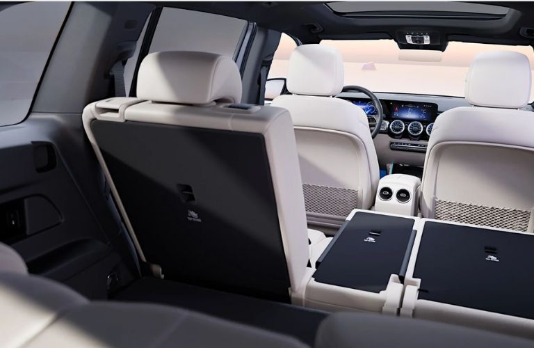 inside view of the 2025 Mercedes-Benz EQB after folding down rear seats