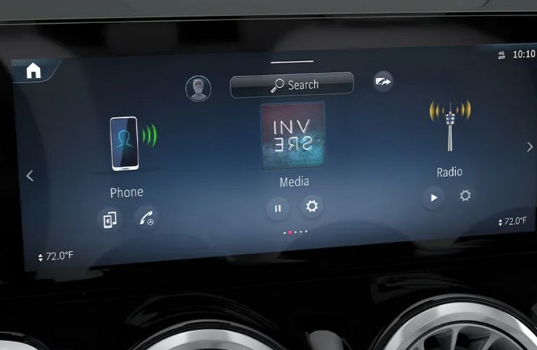 infotainment screen with key data of the 2025 Mercedes-Benz EQB
