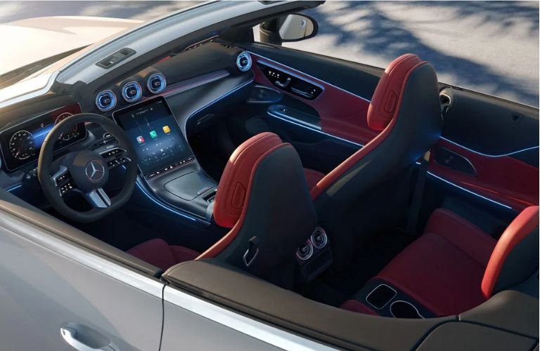 top view of the cockpit of the 2025 Mercedes- AMG® CLE Cabriolet