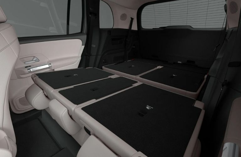 folded rear seat of the 2025 Mercedes-Benz EQB SUV