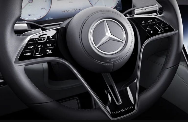 steering wheel of the 2025 Mercedes-Maybach S 580 4MATIC®