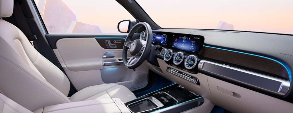 The intuitive MBUX tech features and comfortable cockpit in the 2025 Mercedes-Benz EQB 350 4Matic® SUV