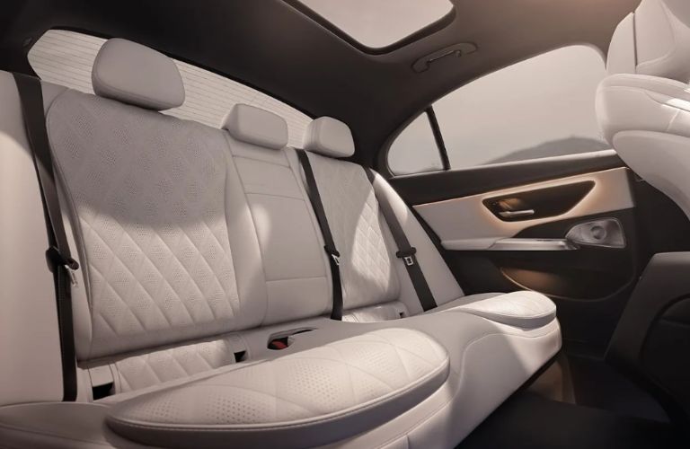 rear seat view of the Mercedes-Benz E-Class Sedan