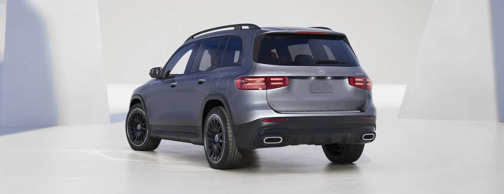 Rear view of the 2026 Mercedes-Benz GLB SUV Gray