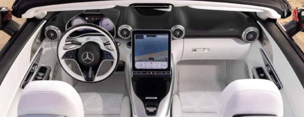 The interior of the 2026 Mercedes-Maybach SL 680 Monogram Series