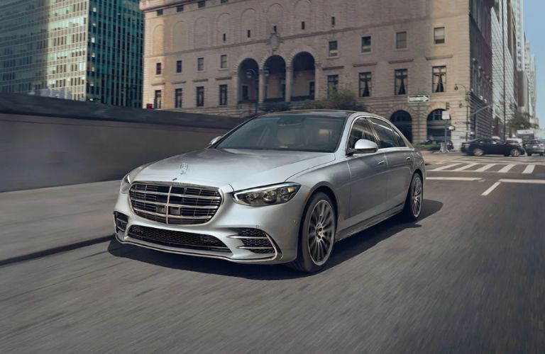 front and side view of the 2026 S-Class