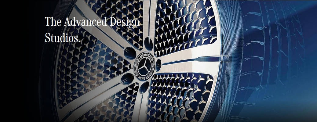 A banner for Mercedes-Benz design studios