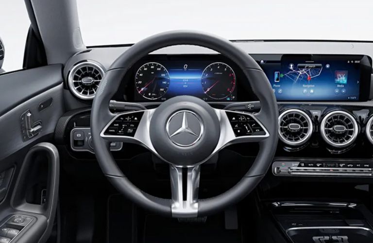 steering wheel of the 2026 Mercedes-Benz CLA 250 Coupe