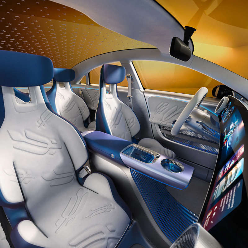 The futuristic interior of the Concept CLA-Class