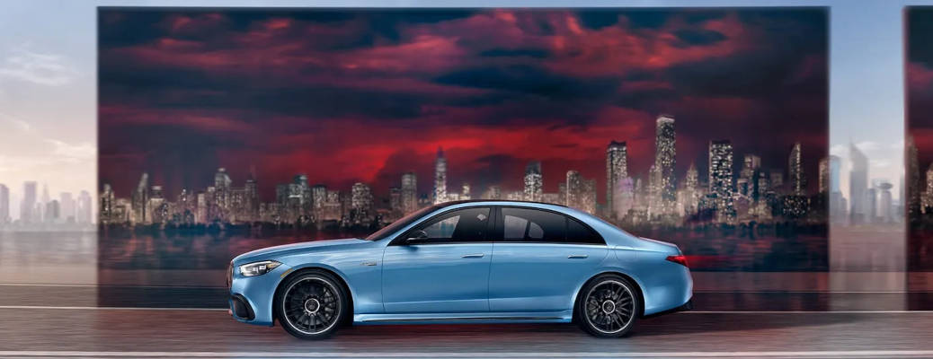 A side exterior view of the 2026 AMG® S 63 E PERFORMANCE Sedan