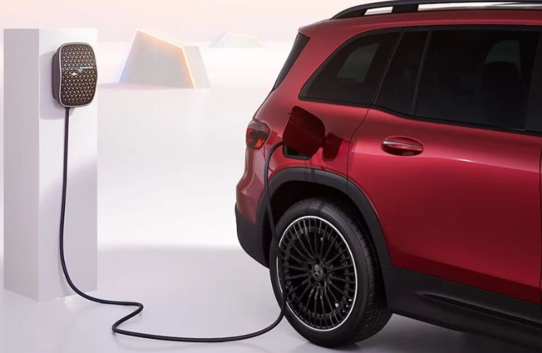 a Mercedes-Benz EV getting charged