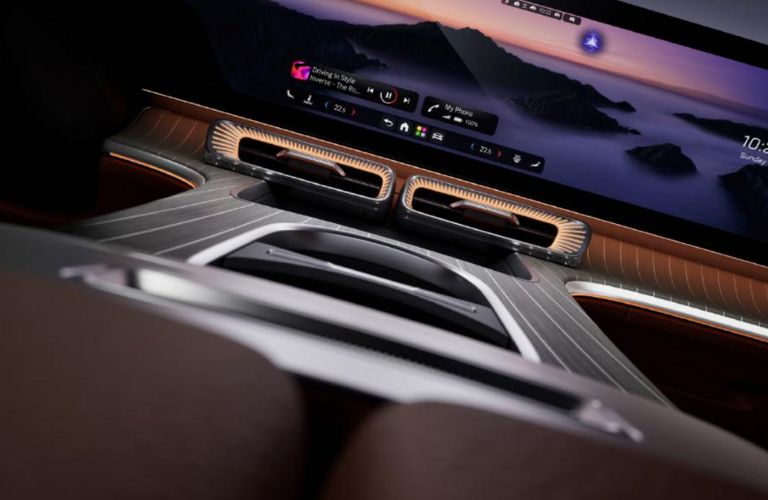 close up of the infotaimnet of the new electric GLC SUV