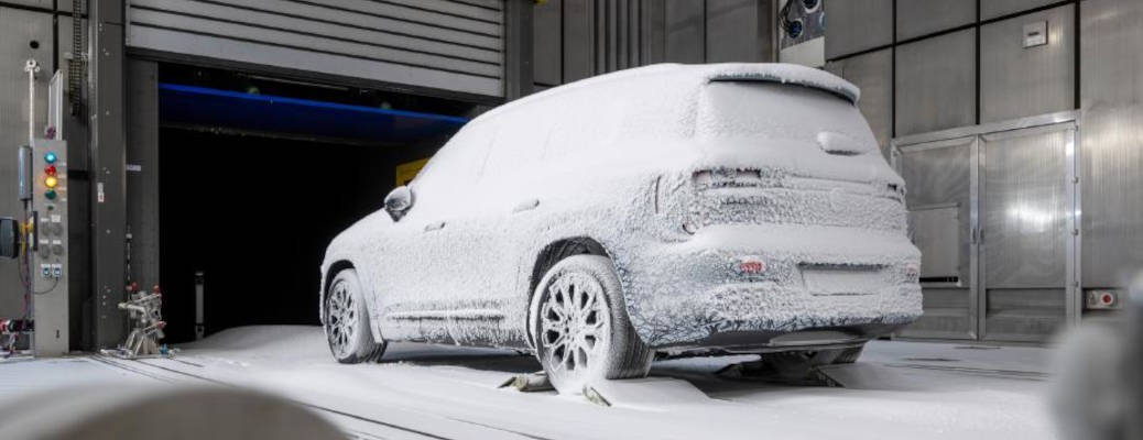 The all-new 2026 Mercedes-Benz GLB undergoing cold testing