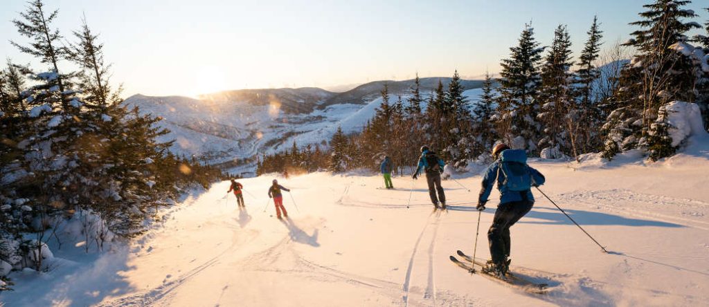People enjoying skiing on slopes near Scottsdale, Arizona