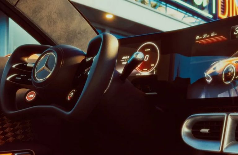 dashboard close up of the CONCEPT AMG GT XX