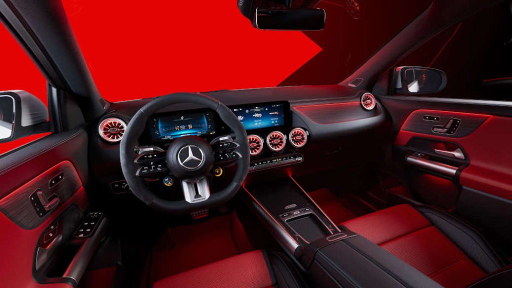 The high-tech interior of the 2026 AMG® GLA 35 SUV