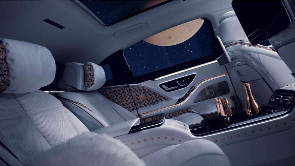 The pleasing lines and curves of a Mercedes-Benz Maybach interior