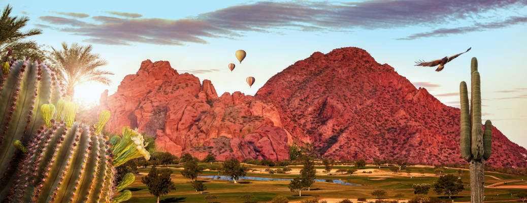 The scenery at one of the top 5 golf courses near Scottsdale