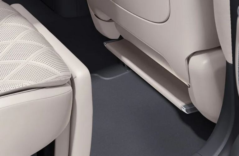 executive footrest in a Mercedes-Benz