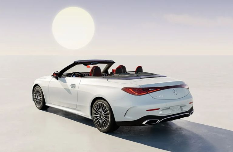 rear and side view of a Mercedes-Benz Convertible