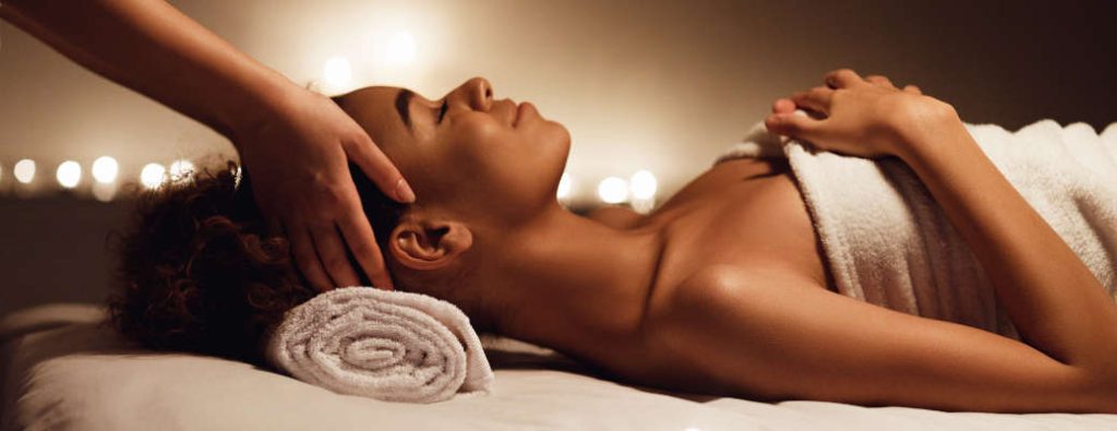A woman receiving expert seasonal spa treatment near Scottsdale