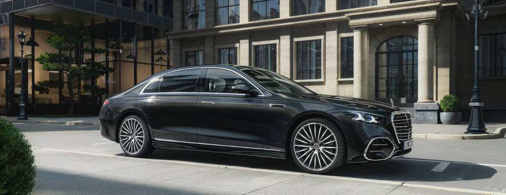 A side exterior view of the newly redesigned 2026 Mercedes-Benz S-Class Sedan.