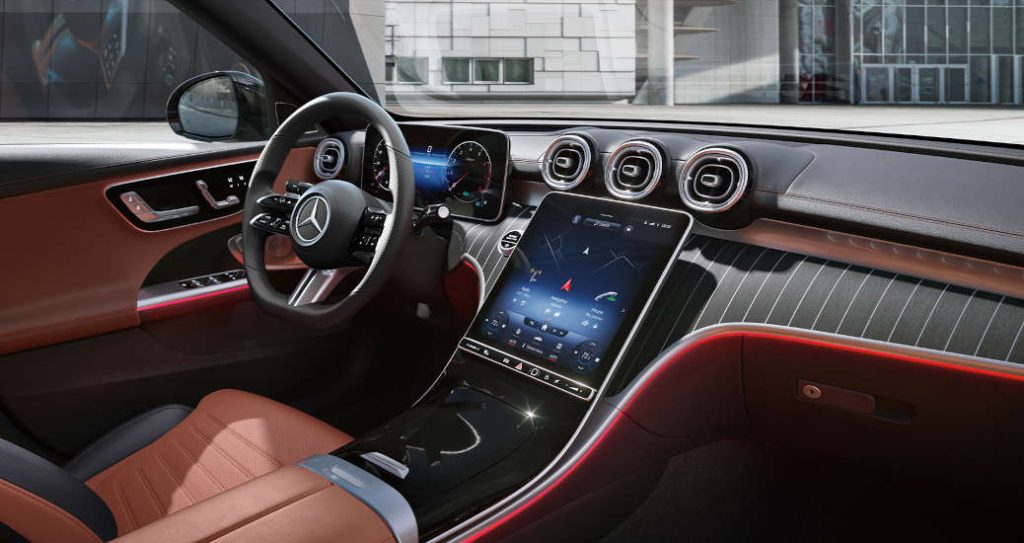 The high-tech cockpit of the C-Class Mild Hybrid Sedan in Scottsdale