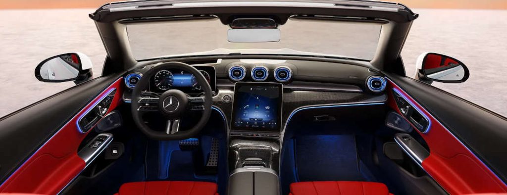 The comfortable, high-tech cockpit of the 2026 Mercedes-Benz CLE Cabriolet in Scottsdale 