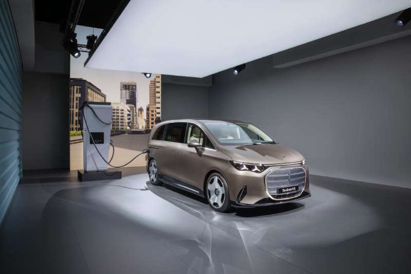 The New Mercedes-Benz VLE at a charging station