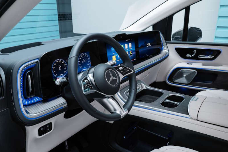 The cockpit of the New Mercedes-Benz VLE