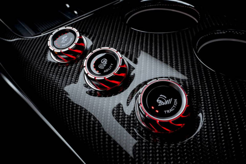 The ride control knobs in the 2027 Mercedes-AMG® 4-door Coupe