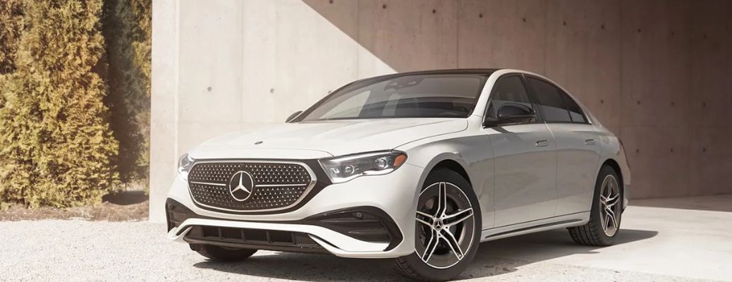 Front-quarter view of the 2026 Mercedes-Benz E-Class