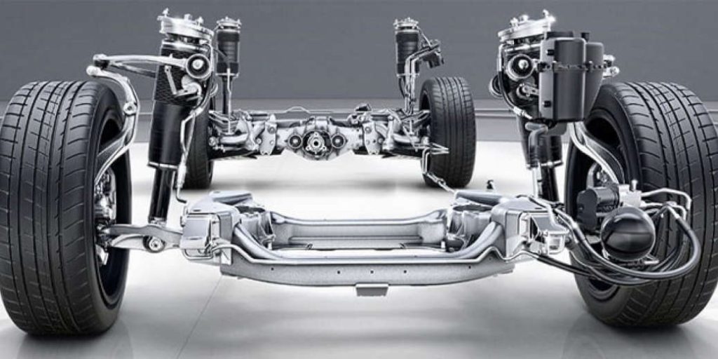 A rendering of the Mercedes AIRMATIC® suspension