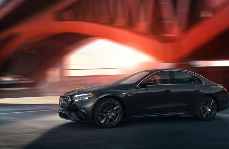 2026 Mercedes-Benz E-Class Sedan Black on the road