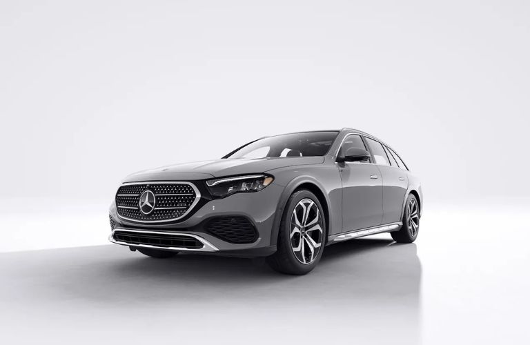 Front-quarter view of the 2026 Mercedes-Benz E-Class Wagon