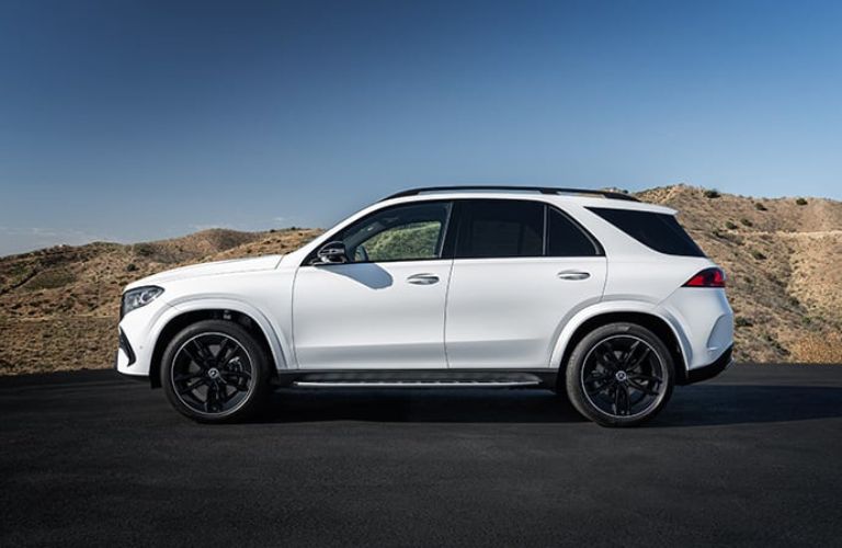 Side view of the 2027 Mercedes-Benz GLE Coupe White