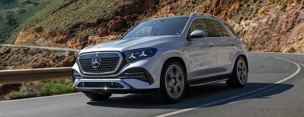 2027 Mercedes-Benz GLE SUV Gray on the road