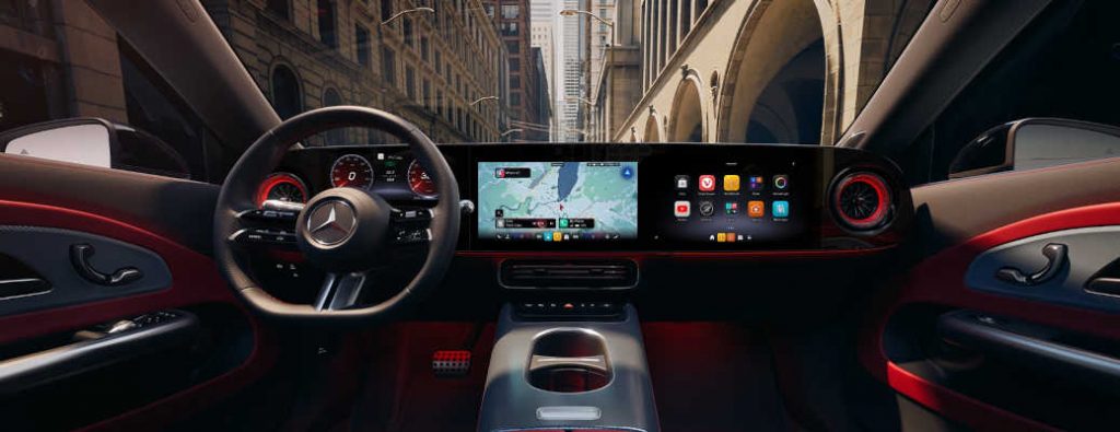 The high-tech cockpit of the 2027 Mercedes-Benz Electric CLA