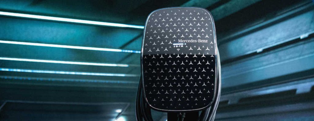 The Mercedes-Benz Wallbox home fast-charging station.