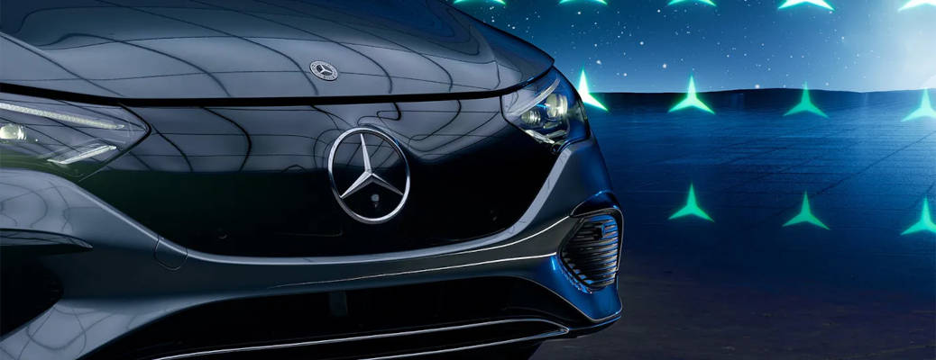 The grille of a Mercedes-Benz EV
