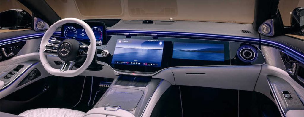 The high-tech cockpit of the 2027 Mercedes-Benz S-Class Sedan